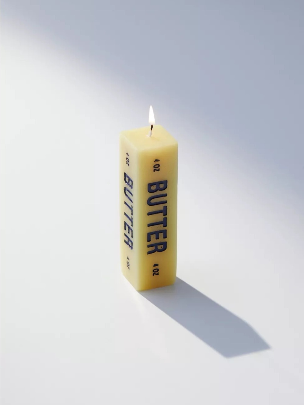 BUTTER Block Candle in Pale Yellow